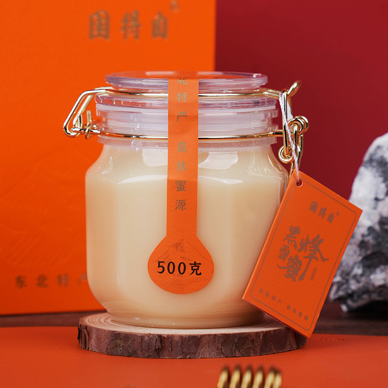 东北纯正农家自产蜂蜜椴树结晶成熟原蜜正宗雪蜜白蜜