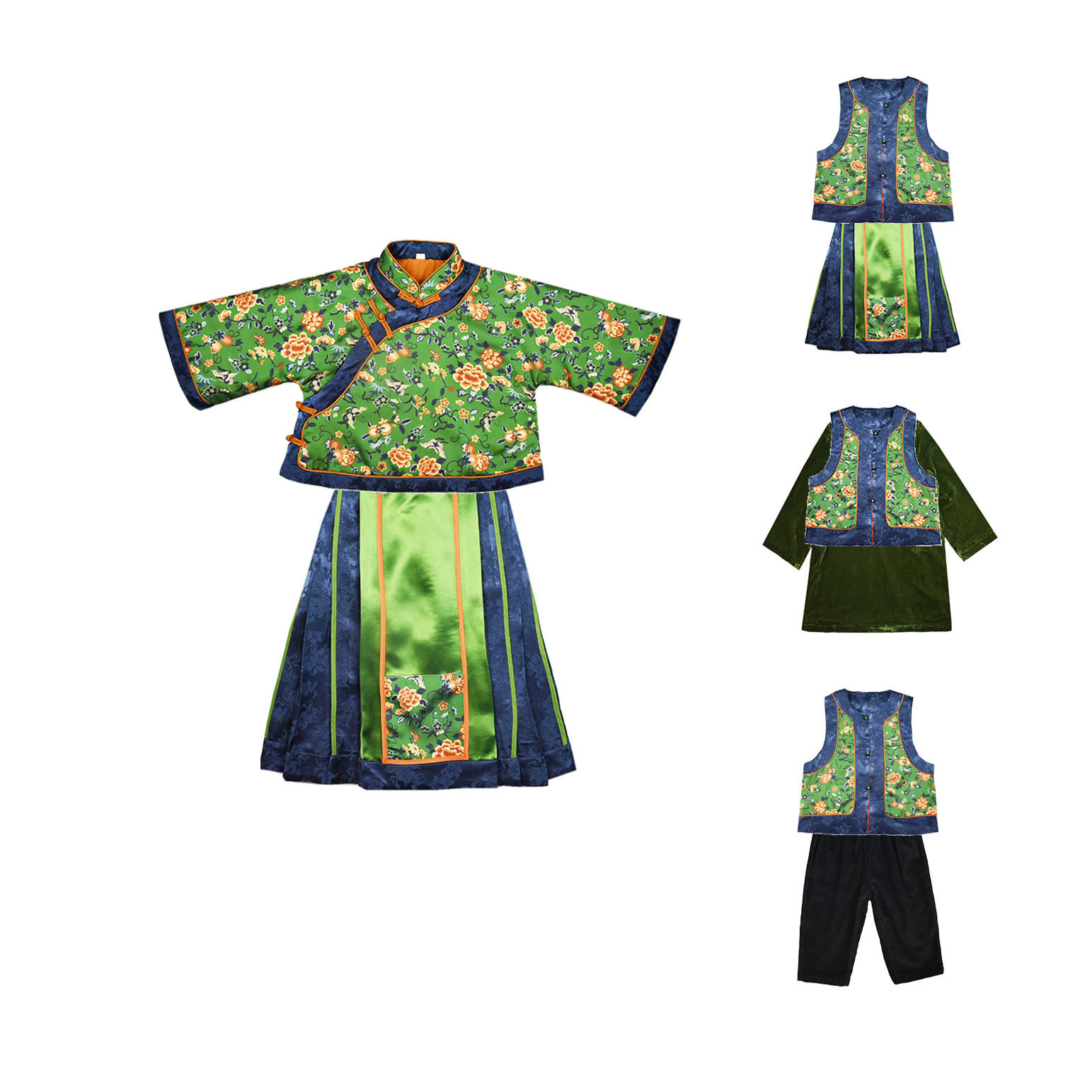 2026元旦秋冬新款儿童汉服新中式改良马面裙套装国风姐弟装新年装