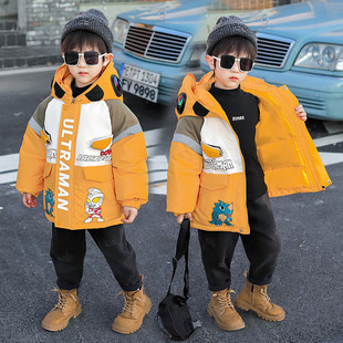 儿童羽绒服冬季奥特曼衣服童白鸭绒外套25新款儿童三防加厚冬装