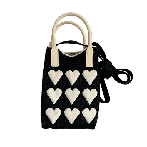 Мультяшная маленькая летняя сумка через плечо, трикотажная небольшая сумка, кошелек, с медвежатами