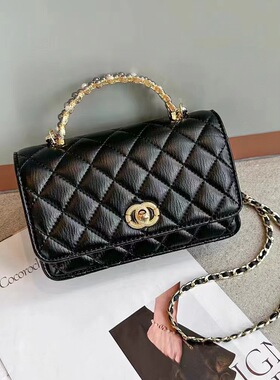 品牌轻奢小香风菱格手提包级感链条肩斜跨百搭女包新款包