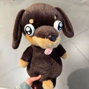 邪恶腊肠狗玩偶可爱毛绒玩具搞怪惊喜摆件吉娃娃布偶节日趣味礼物