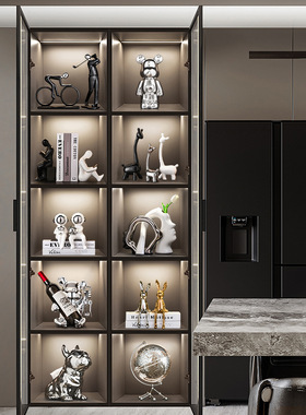 轻奢酒柜装饰品摆件新房档家居客厅电视餐边柜陶瓷暴力熊红酒架装