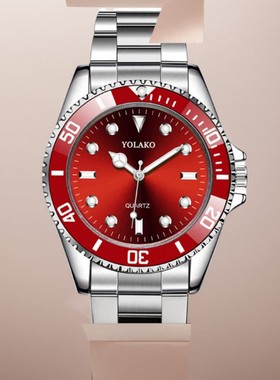 Luxury temperament steel strip quartz watch