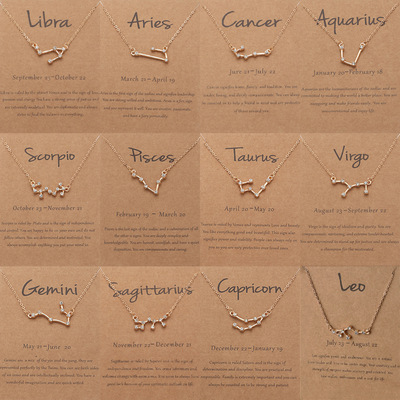 Cross Border Constellation Necklace female clavicle chain
