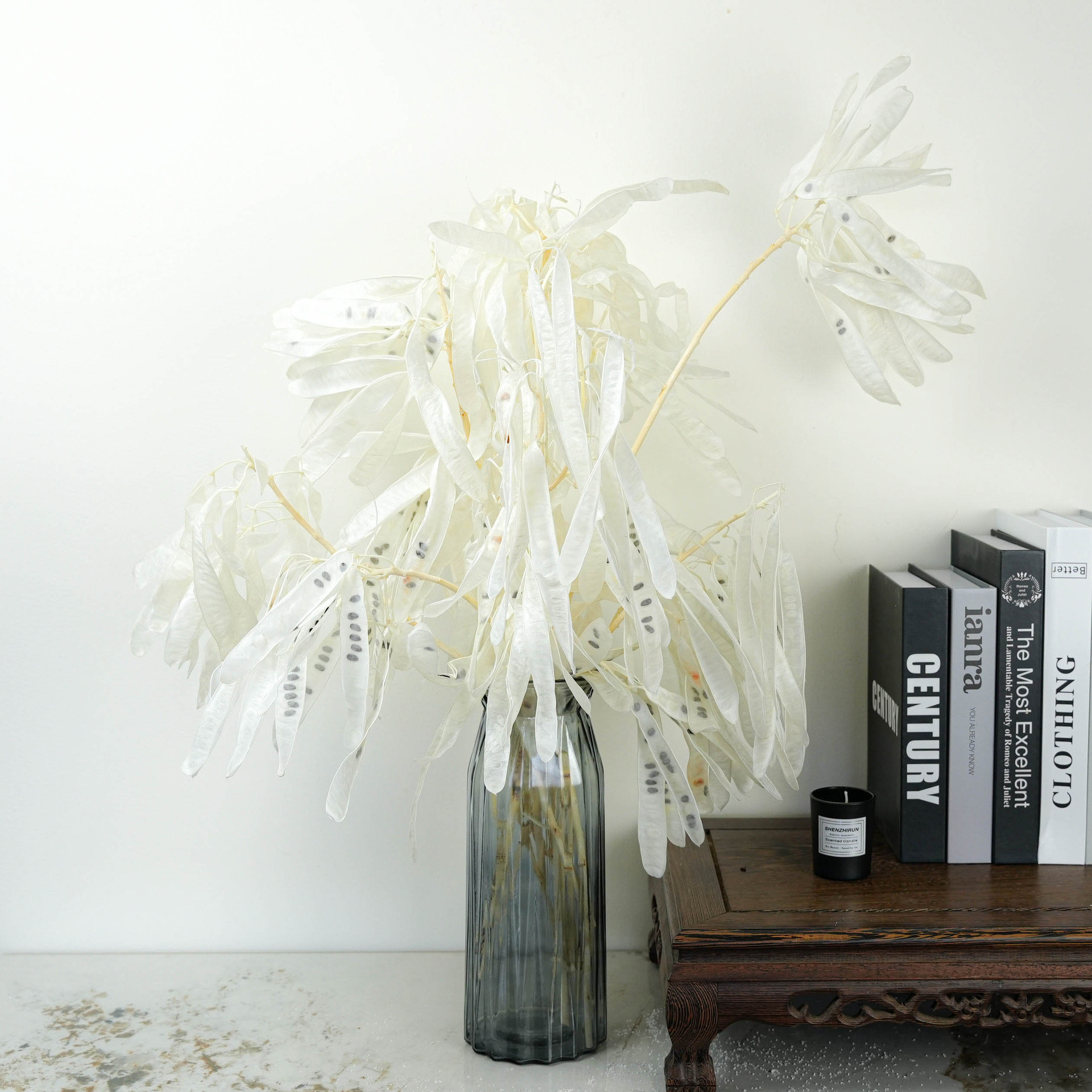 扁豆永生花白色 ins简约的级白 长扁豆银合欢果 婚庆家居装饰