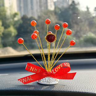 新车载朱砂百家姓满天星香薰摆件汽车车内中控台饰品摆件装 饰龙年