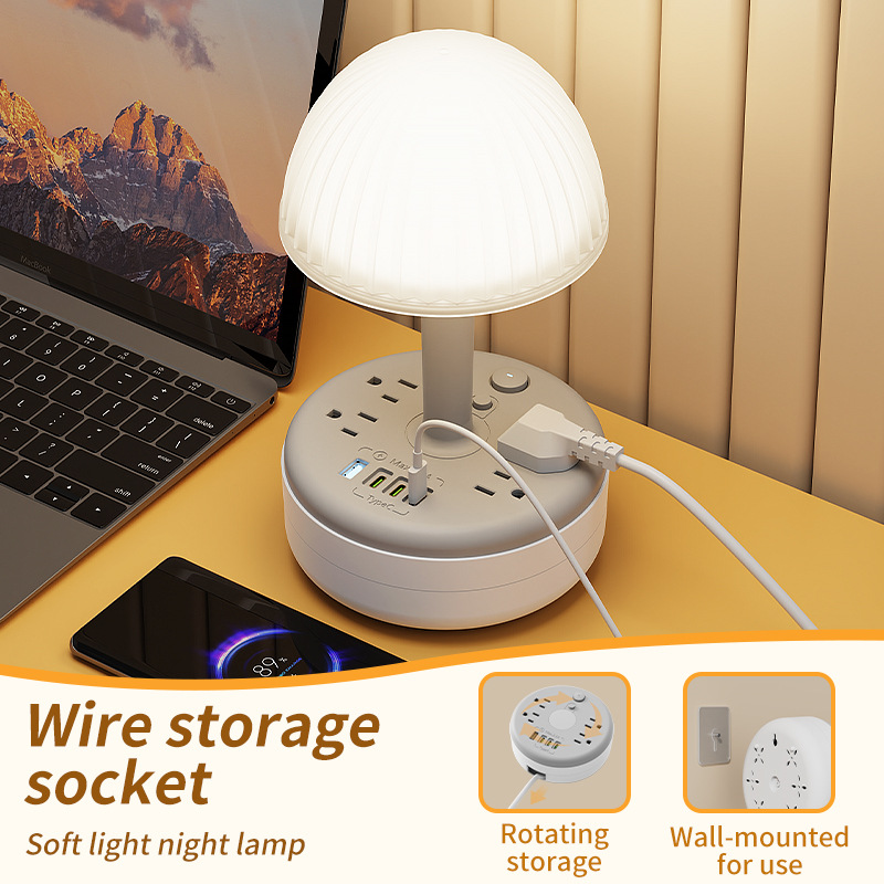 110V美标电源插座多功能夜灯USB