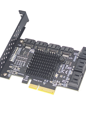 PCIE转6口8口10口SATA3.0硬盘6G扩展卡祥硕ASM1166 PCI-E3.0 GEN3