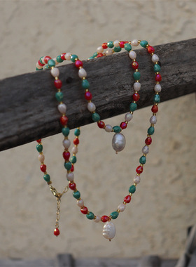 设计款项链合成水晶珍珠