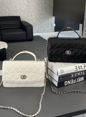 轻奢新品真皮女包小香菱格链条包手提包时尚百搭肩斜挎包小方包