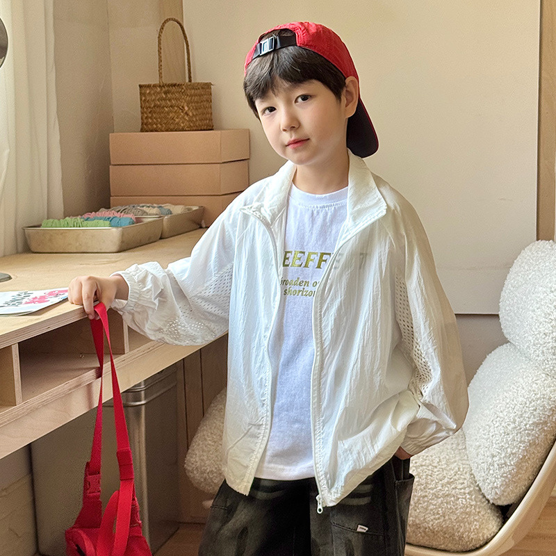 童防晒衣外套薄款2025新款夏装休闲儿童冰丝夏季大童防晒服透气，童装儿童户外服，祺妙童装