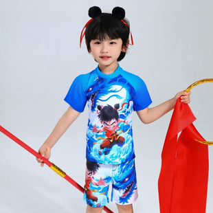 哪吒敖丙儿童泳衣孩童分体中小童沙滩防晒运动泡温泉新款泳装