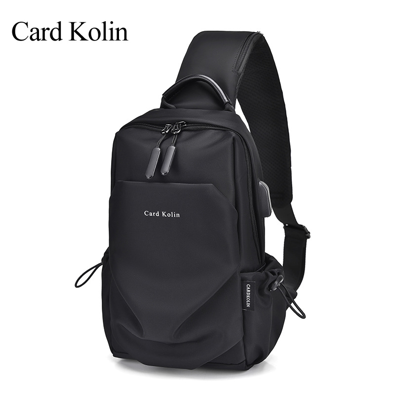 Card Kolin新款胸包男士斜挎包时尚商务单肩胸前包防泼水小背包