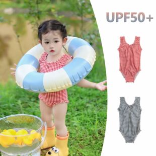 儿童速干防晒游泳衣温泉度假泳装 2026春夏新款 女童连体泳衣背心式