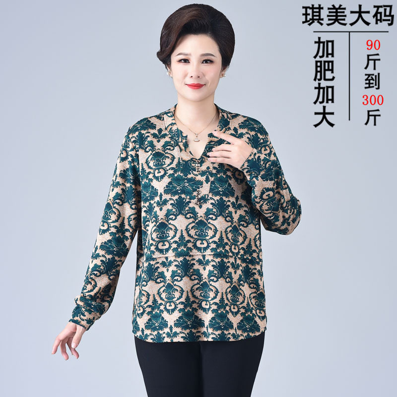200斤特大码女长袖聚酯纤维