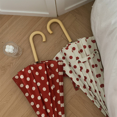 雨伞长柄雨伞结实折叠16骨高级感