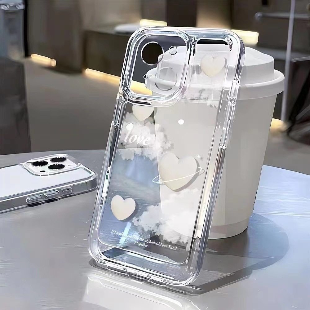 cloud heart love transparent clear case适用iphone 11 12 13 14 15 16 17 pro max XR XS MAX 7 8 PLUS,3C数码配件,手机保护套/壳,淘宝优惠券,粉丝福利购,淘宝优惠卷