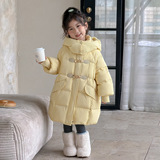 女童冬装棉服2025新款洋气女冬季韩版棉袄儿童中长款加厚外套P133，童装棉衣，祺妙童装