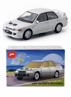 【静态模型】JKM合金汽车1:64玩具三菱蓝瑟EVO2轿车静态模型摆件