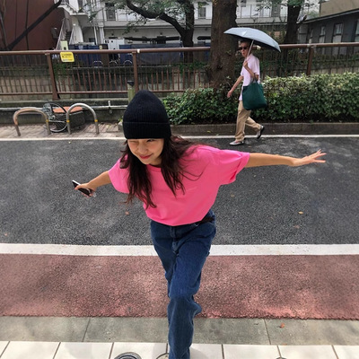 TheBarnnet休闲短袖字母印花棉