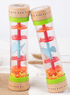 奥尔夫雨声器响筒雨声筒乐器雨声沙漏响筒彩虹棒模拟亲子玩具教具