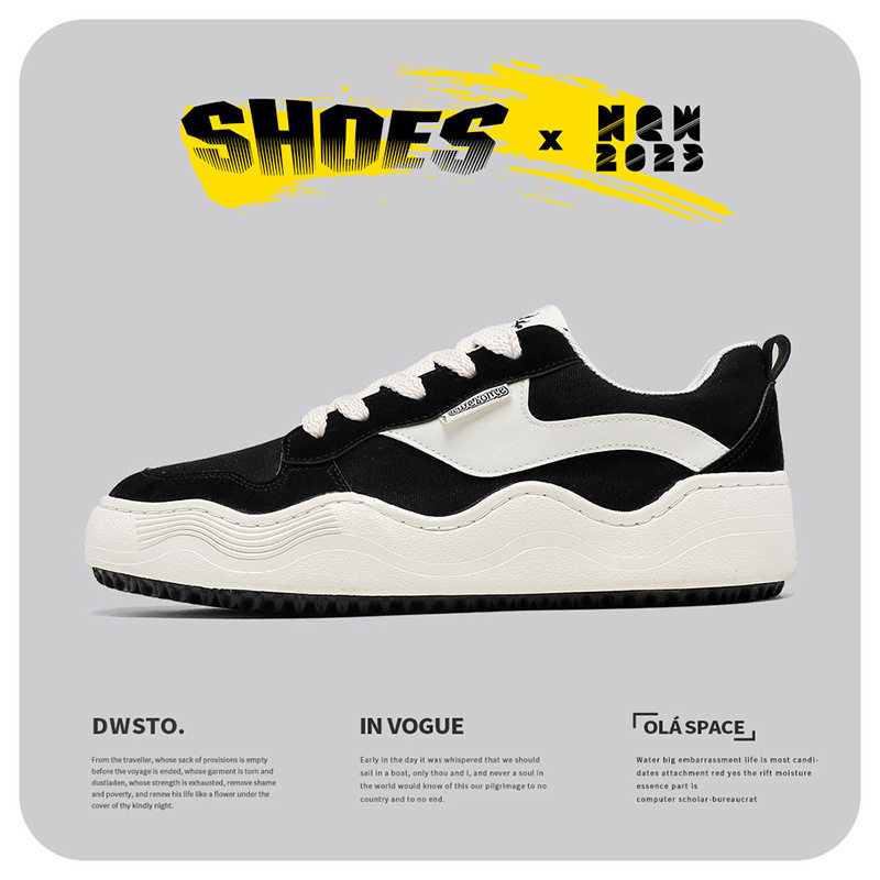 小众设计鞋红同款大波浪面包鞋厚底百搭休闲鞋8397P60，男鞋帆布鞋，星座517