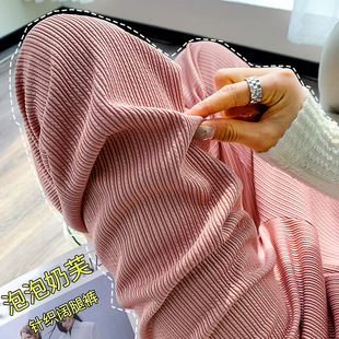 哈伦阔腿裤 腰宽松舒适休闲百搭窄版 女2023春夏新款 泡泡奶芙裤