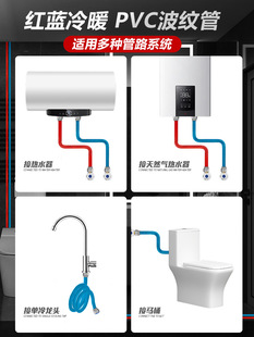 316L不锈钢波纹管软管水管冷热连接管热水器进水耐高温高 秋冬新款