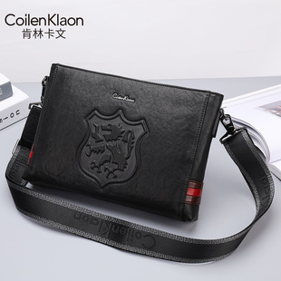 正品 CoilenKlaon肩包頭層牛皮包斜跨包真皮商務(wù)肩背包青年