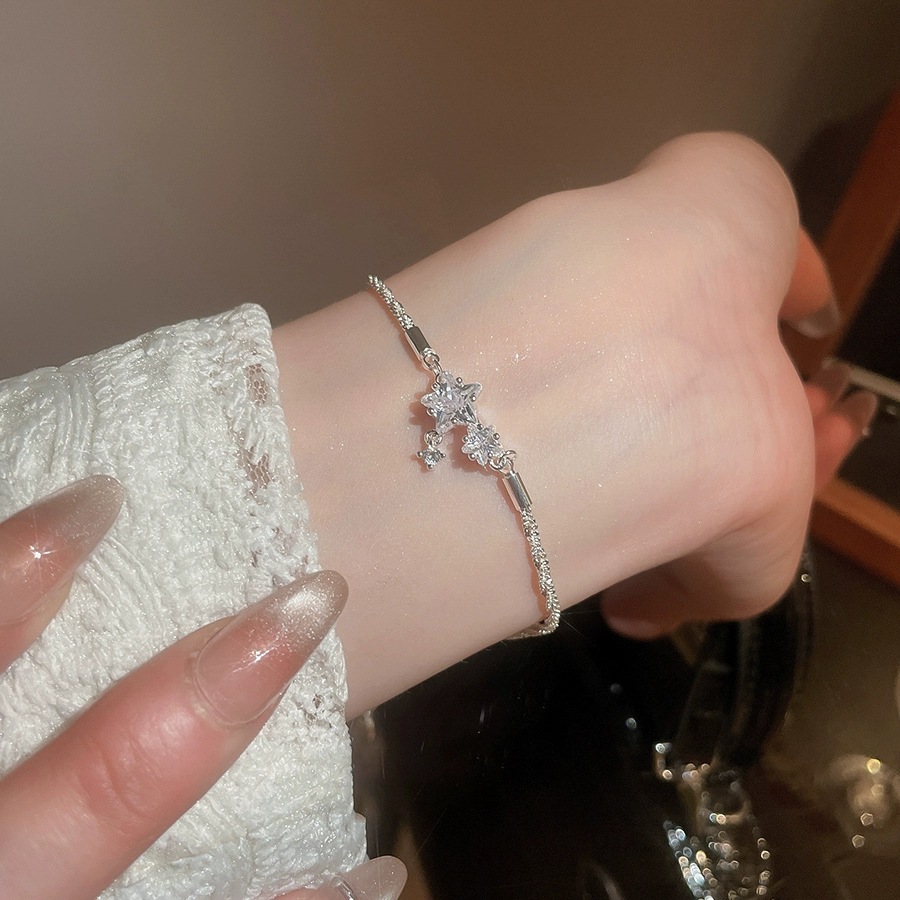 波光粼粼五角星星手链女