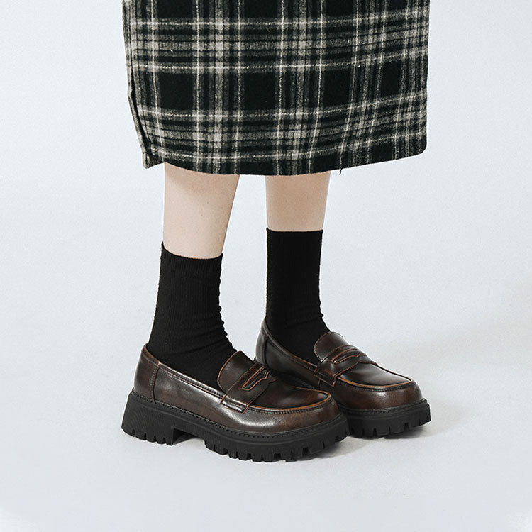2025秋新款小皮鞋中跟学生日系学院风中跟软底jk制服鞋子单鞋女鞋