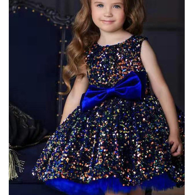 European and American princess dress girls sequineddress2023