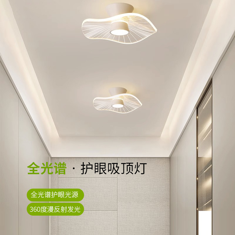 过道灯走廊灯具现简约阳台灯网红荷叶楼梯衣帽间入户玄关吸顶灯