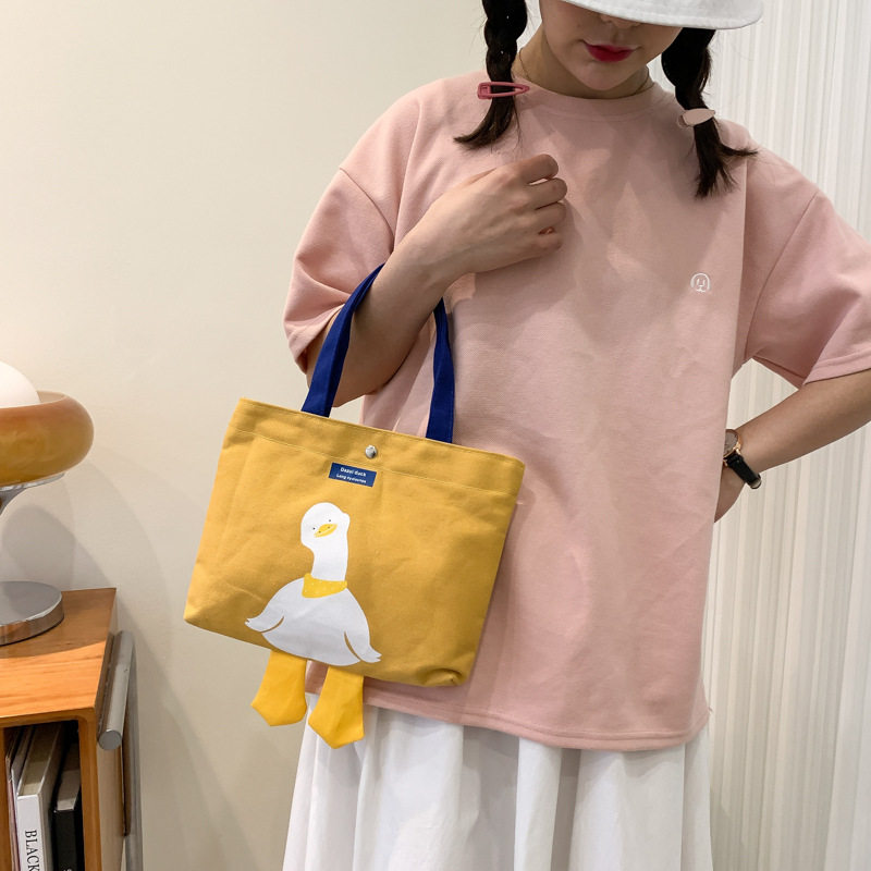 夏季新款帆布女包 可爱时尚小方包包清新简约肩学生包手提小包