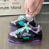 学院风ins休闲板鞋小众情侣撞色德训鞋双鞋带街拍运动鞋9935P65，男鞋休闲鞋，星座517