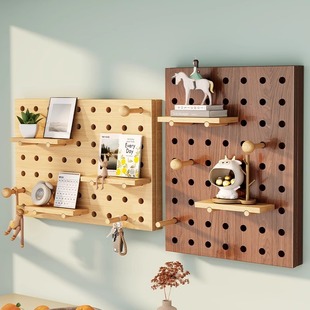 电表箱洞洞板置物架实木免打孔电闸箱装饰配电箱遮丑遮挡板竖版