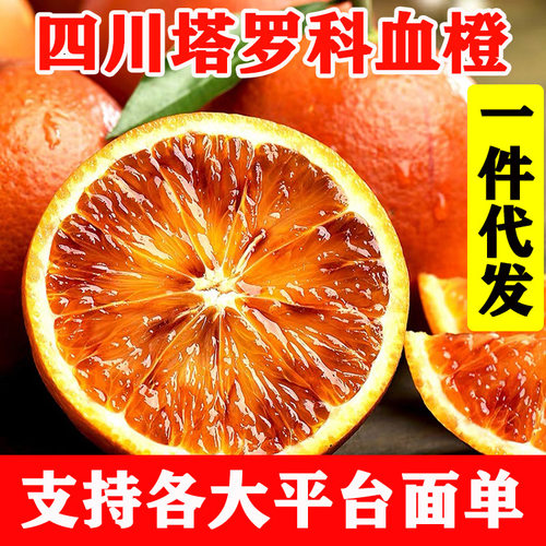 四川塔罗科血橙资中血橙玫瑰香血橙新鲜水果应季酸甜红心橙子血橙