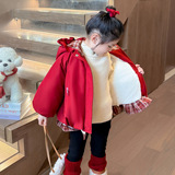女童加绒棉服冬装儿童外套2025新款可爱卡通女冬季保暖上衣潮P89，童装棉衣，祺妙童装