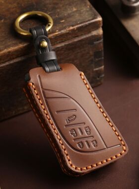适用新款雷克萨斯LM350h钥匙套高档纯手工真皮LM500h车钥匙包壳扣