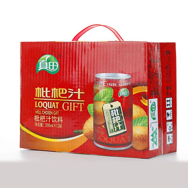 真田枇杷汁饮料天然鲜果压榨装网红结婚聚整箱310ml*12/310ml*6