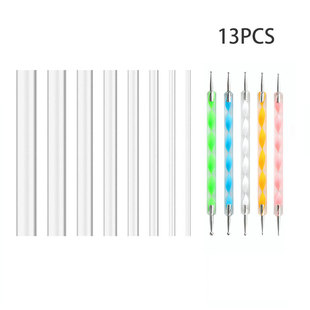曼陀罗工具13件套装岩石绘画DIY涂鸦丙烯颜料点钻笔 亚克力棒