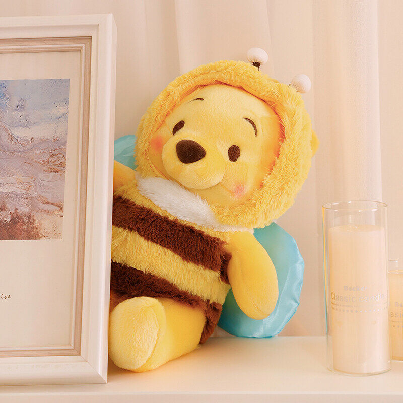 卡通变身蜜蜂熊毛绒公仔厂家八寸抓机娃娃可爱蜜蜂熊毛绒玩具