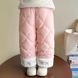 女小童加绒棉裤秋冬款洋气加厚外穿长裤冬装儿童蝴蝶结直筒裤P66,童装裤子,祺妙童装, 女小童加绒棉裤秋冬款洋气加厚外穿长裤冬装儿童蝴蝶结直筒裤P66,童装裤子,祺妙童装,