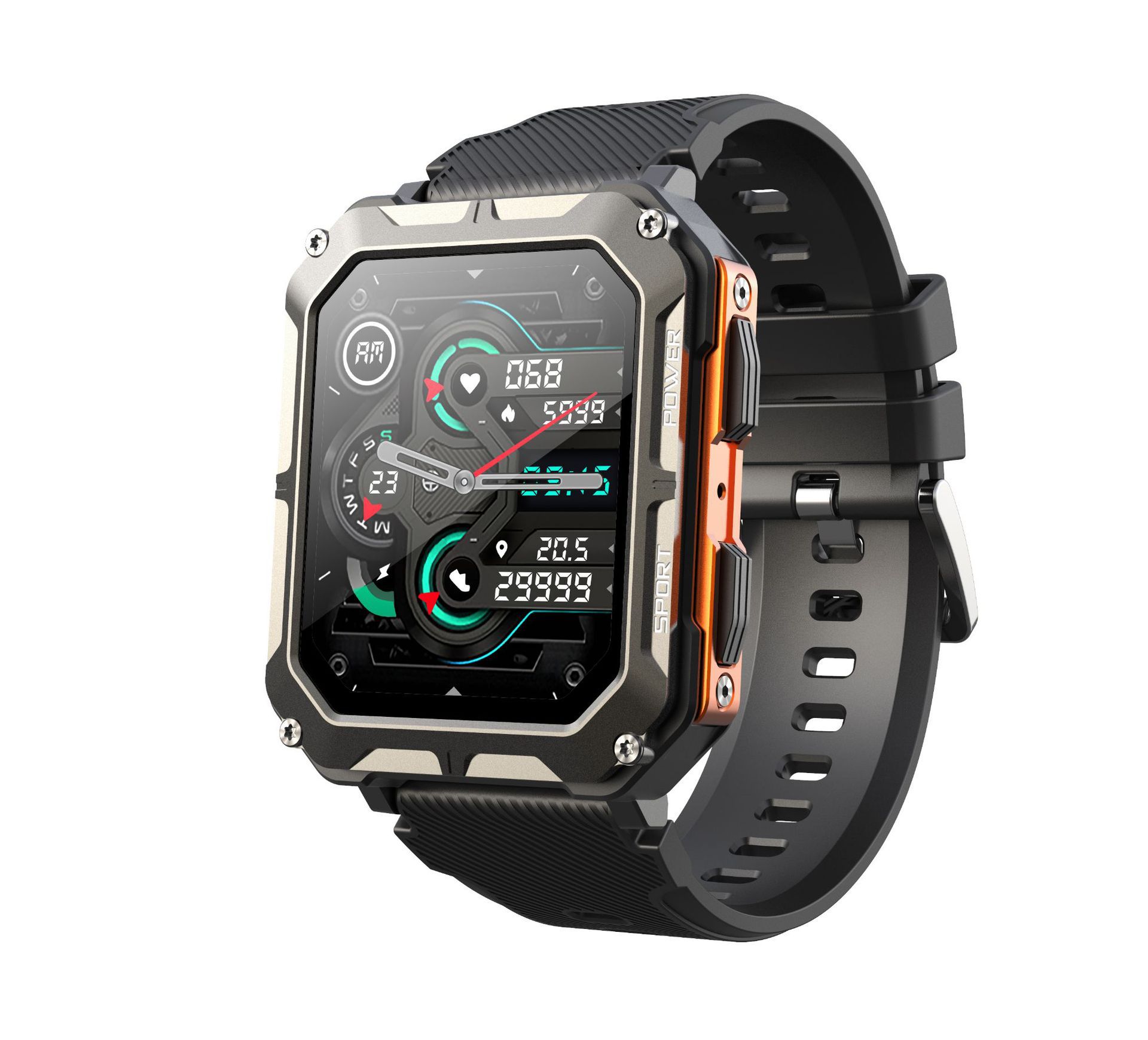 新款c20pro蓝牙通话智能手表户外三防运动防水计步多运动智能手表