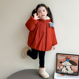 女小童加绒派克服棉衣冬季2025新款加厚保暖冬装儿童连帽外套P88，童装棉衣，祺妙童装