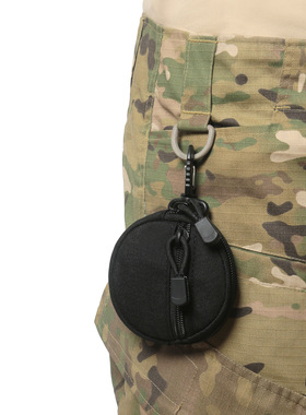 户外尼龙防水硬币扩容零钱包airpods耳机保护圆形挂包钥匙包涤纶