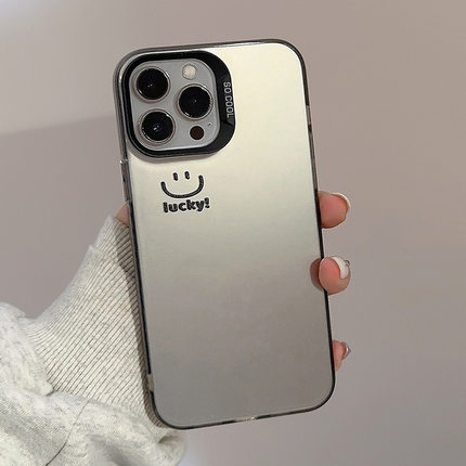 电镀笑脸iphone16适用15Promax手机壳12苹果13级感11防摔14个性