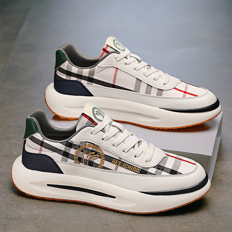 2026春款奥伦厚底休闲运动鞋情侣新款布面百搭跑步鞋透气男鞋