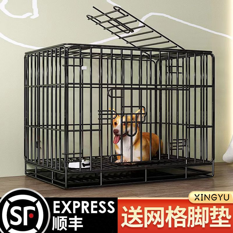 大中小型犬狗笼子猫笼子家用豪华室内猫咪兔子宠物泰迪带厕所加粗